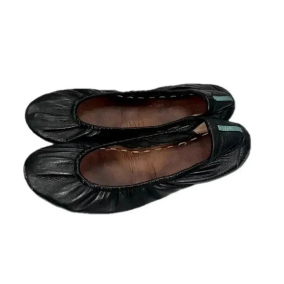 Imperfect Tieks ballet flats classic Italian leather black ballet flats size 9 - Picture 4 of 13
